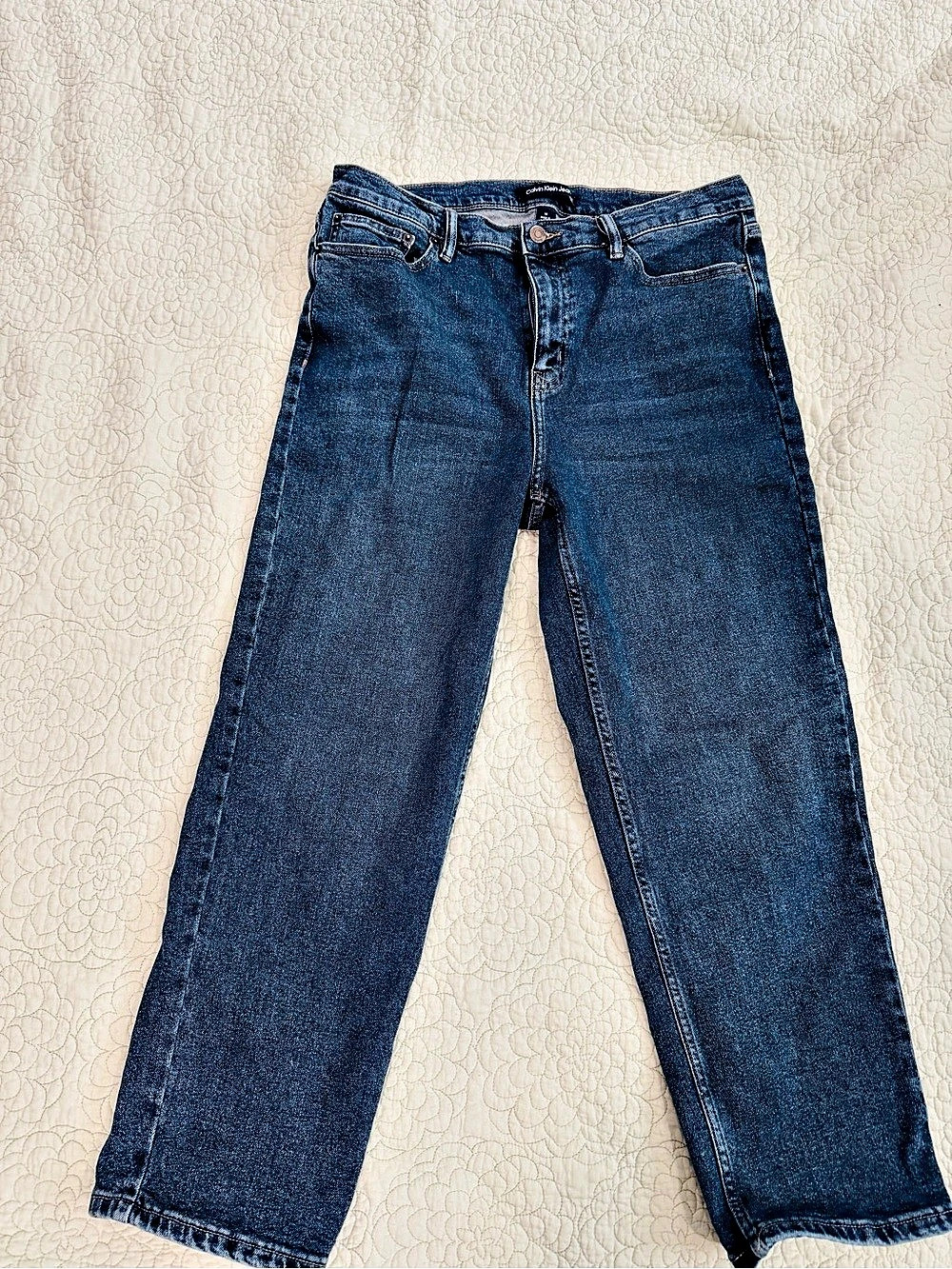 Calvin Klein Jeans Straight Leg Jeans in Blue Waist 34 Like New